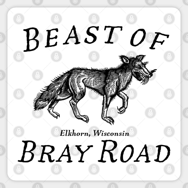 Beast of Bray Road Cryptid Werewolf Sticker by Huhnerdieb Apparel